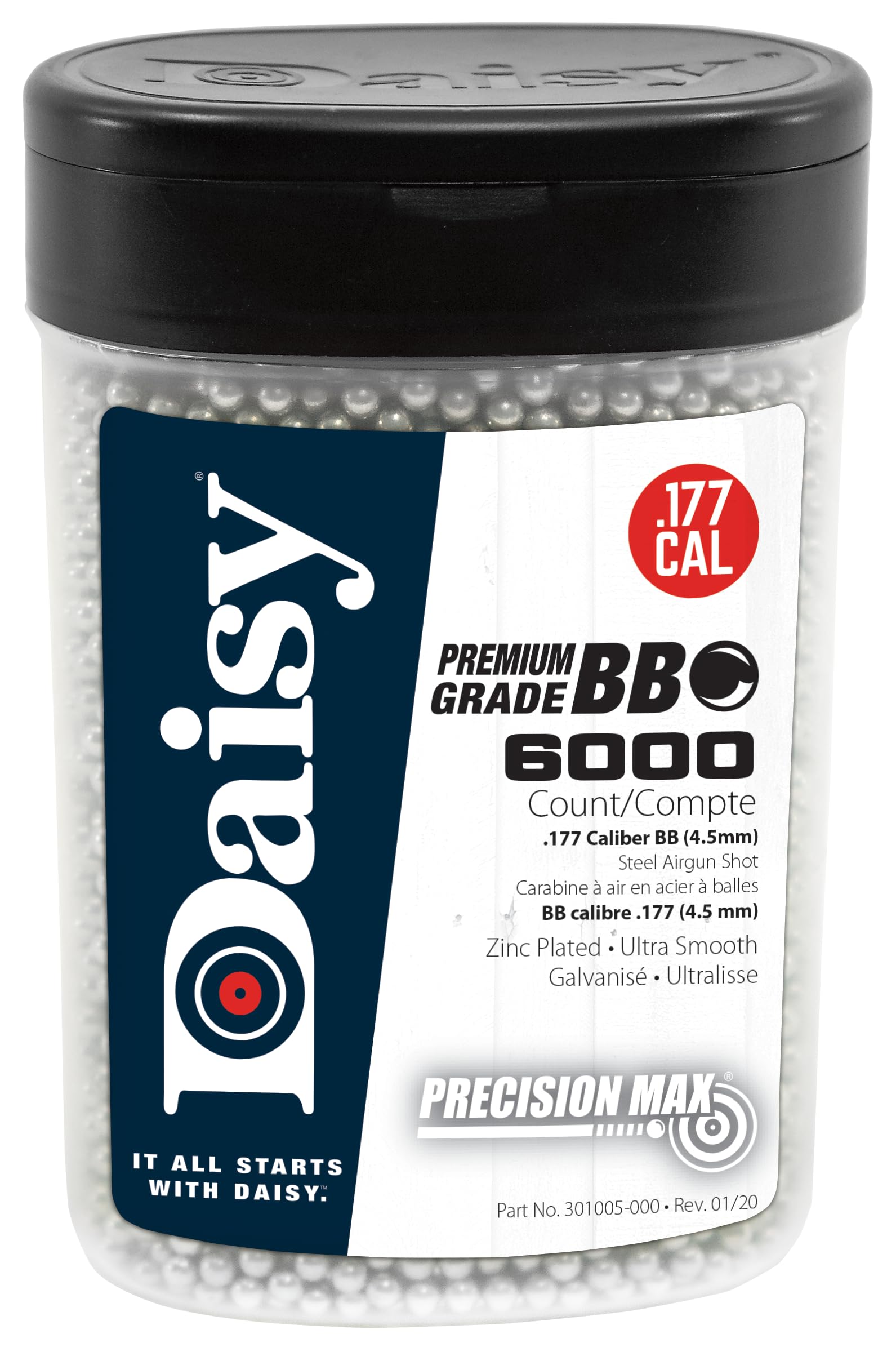 Gamo 98006Daisy 980060-444 6000 ct BB Bottle (Silver, 4.5 mm